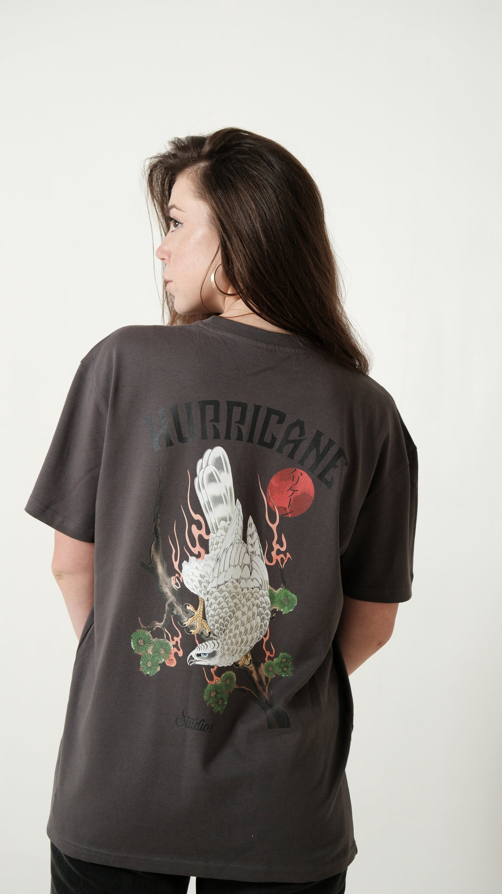 Short-Sleeve T-Shirt / Shiroi Hayabusa / Dark Grey